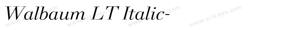 Walbaum LT Italic字体转换